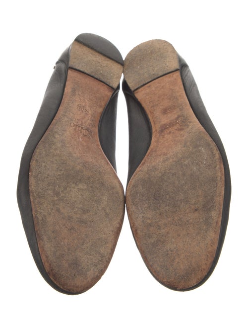 Chloé Leather Scalloped Accent Ballet Flats