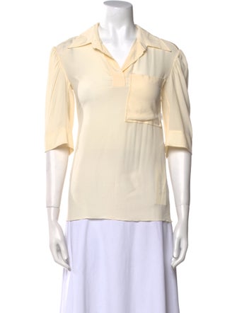 Chloé Silk Three-Quarter Sleeve Blouse
