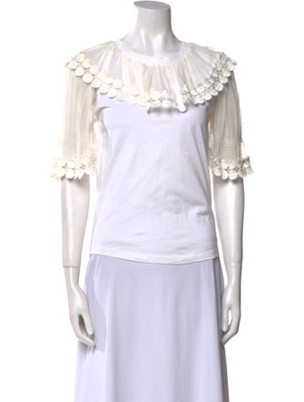 Chloé 2018 Off-The-Shoulder Crop Top