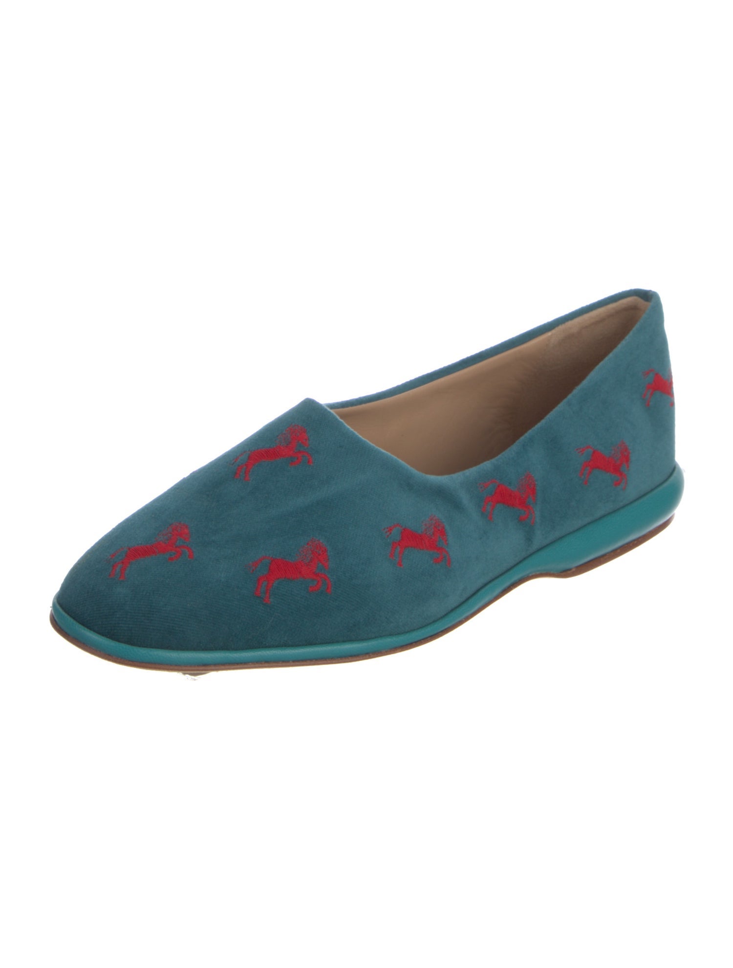 Chloé Velvet Printed Oxfords