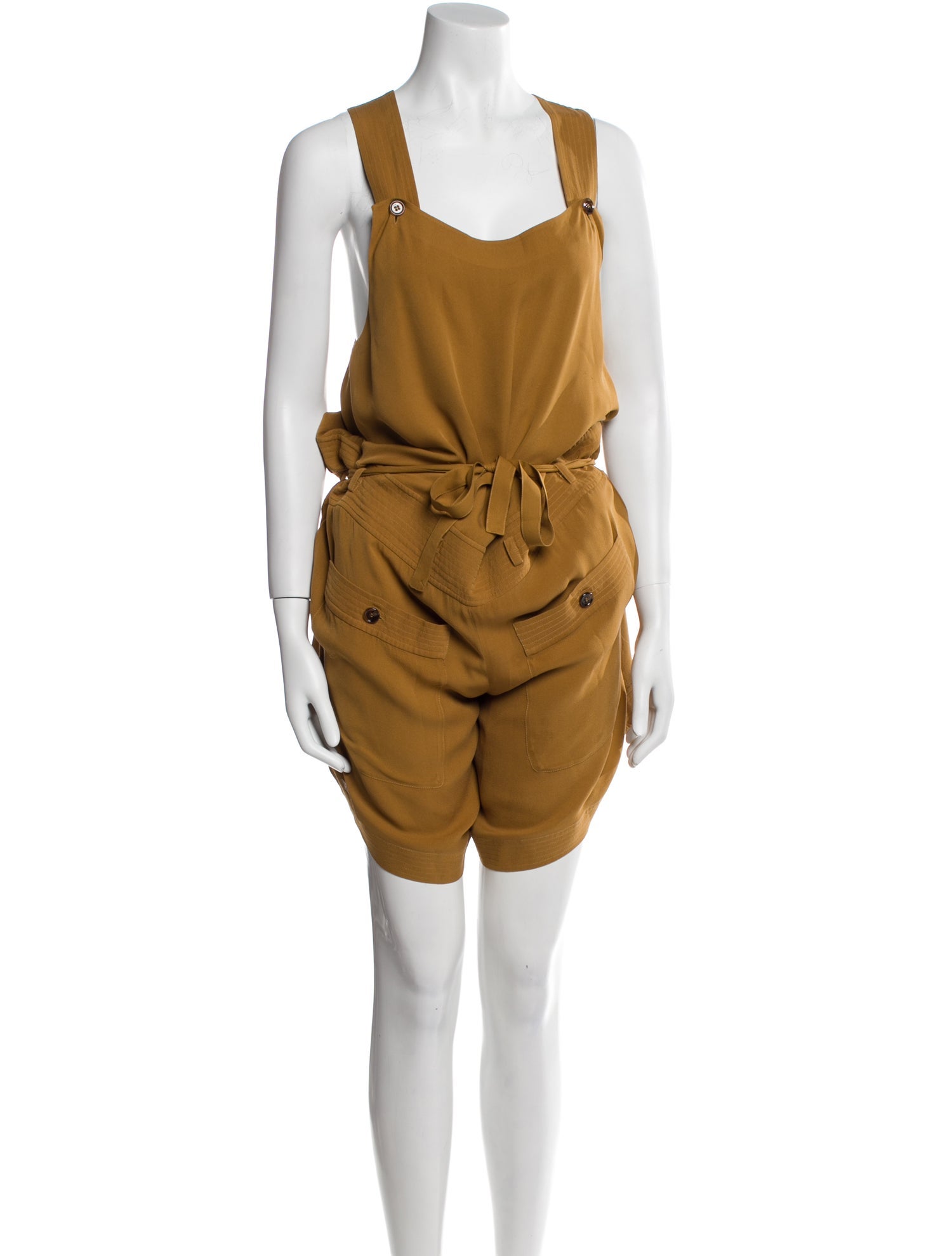 Chloé Silk Scoop Neck Romper