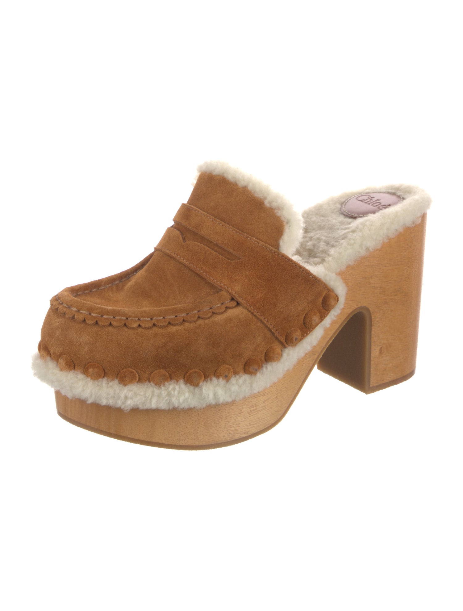 Chloé Suede Colorblock Pattern Espadrilles