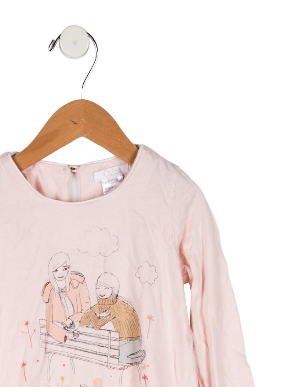 Chloé Toddlers' Graphic Print Long Sleeve Top