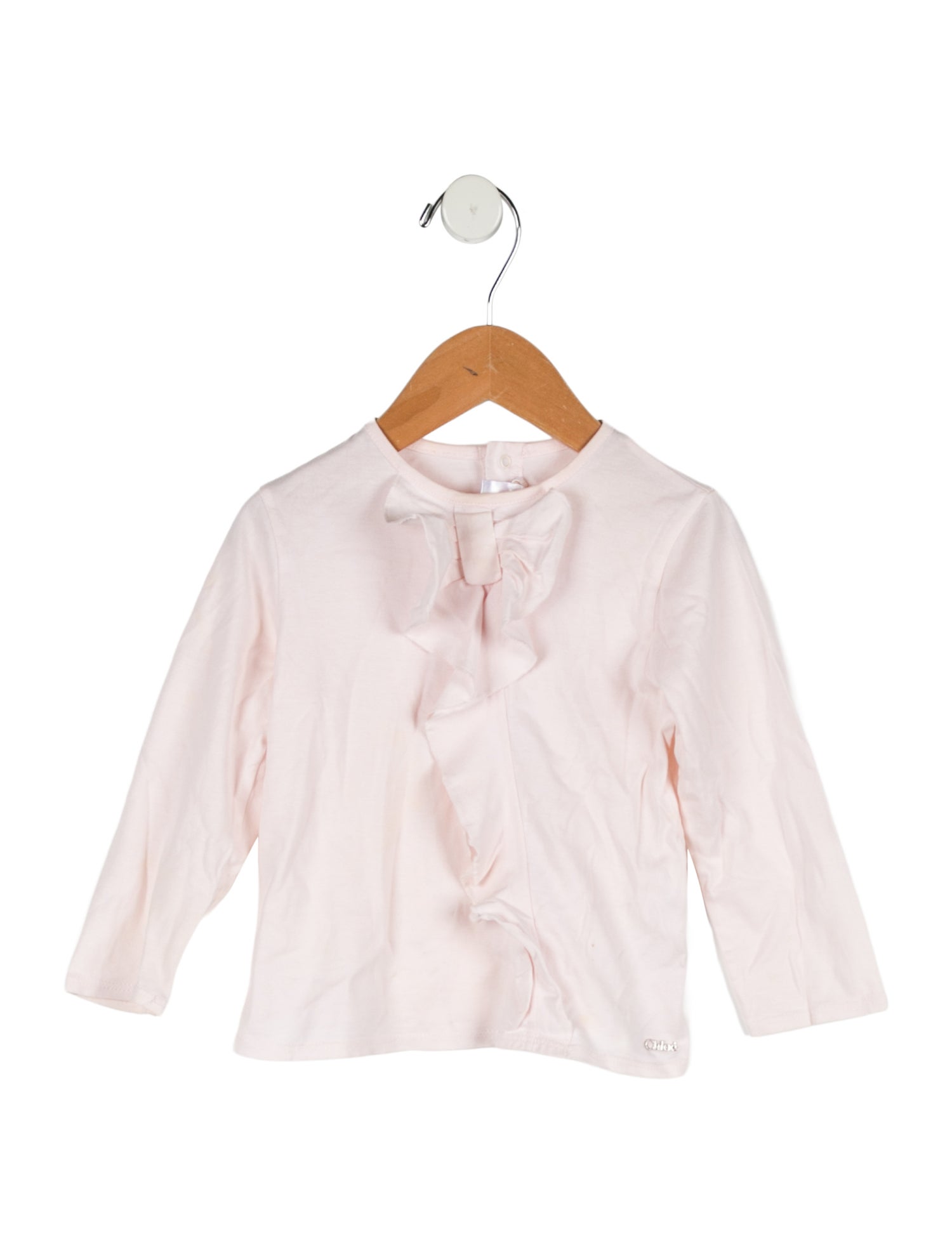 Chloé Toddler Girls' Bow Accent Long Sleeve Shirt