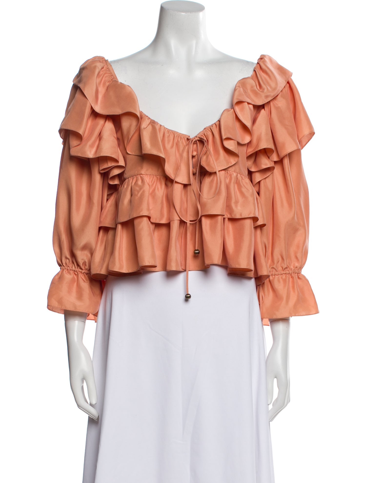 Chloé Silk Scoop Neck Crop Top