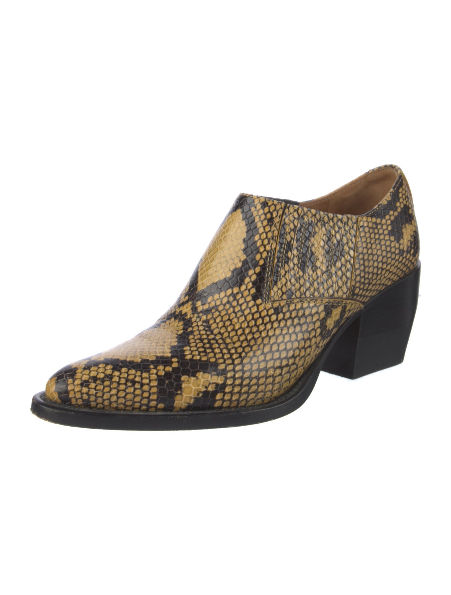 Chloé Leather Animal Print Boots