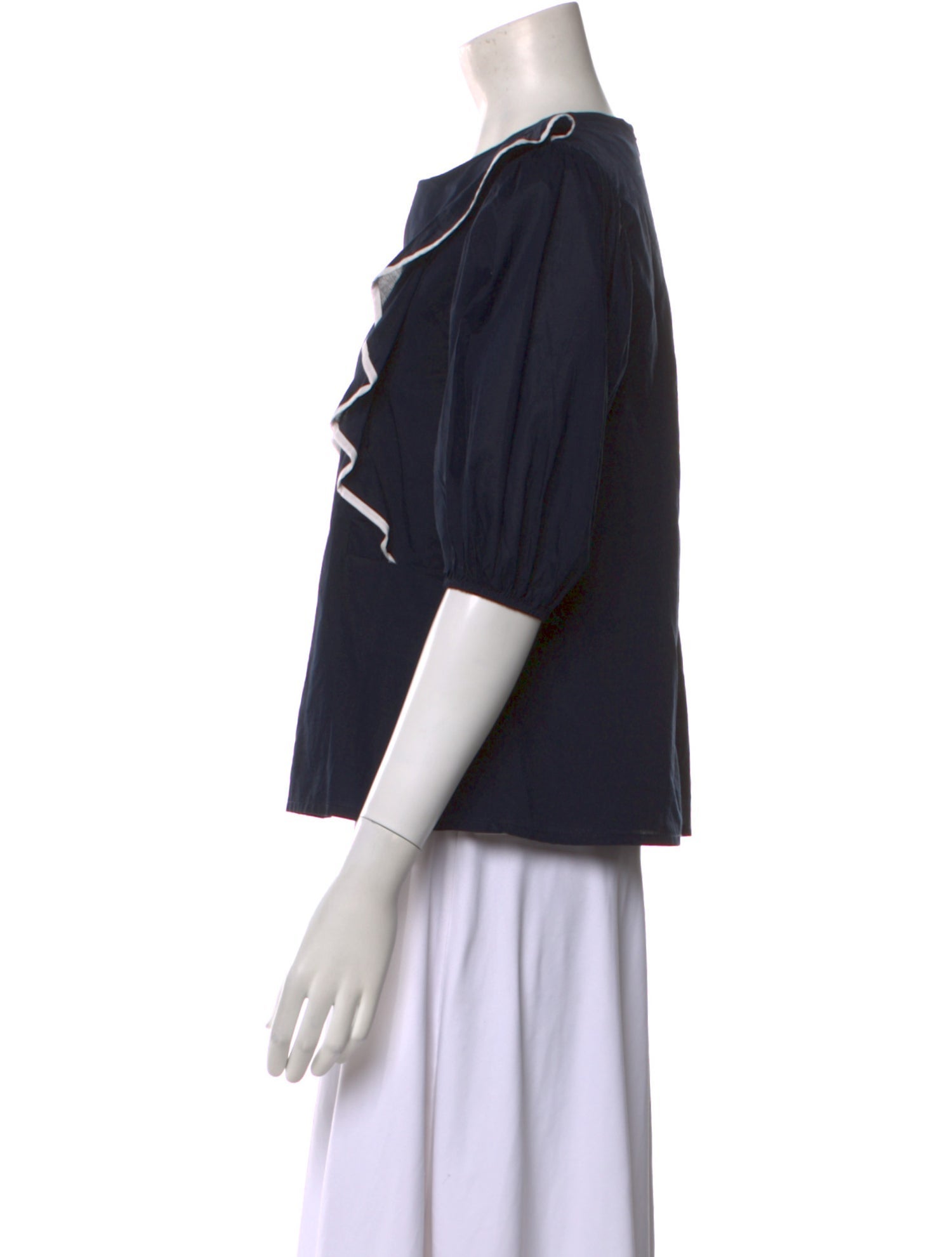 Chloé Bateau Neckline Three-Quarter Sleeve Top