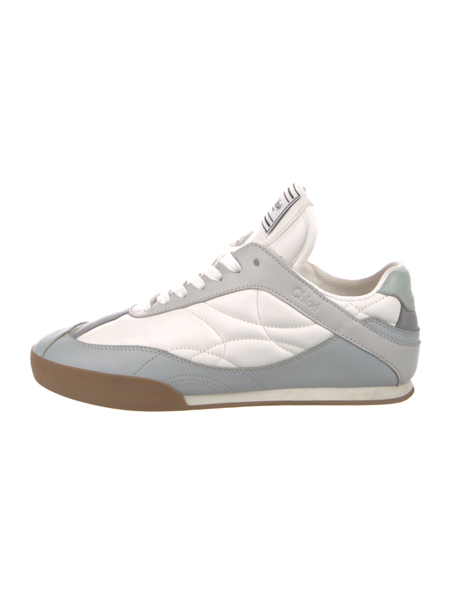 Chloé Leather Scalloped Accent Sneakers