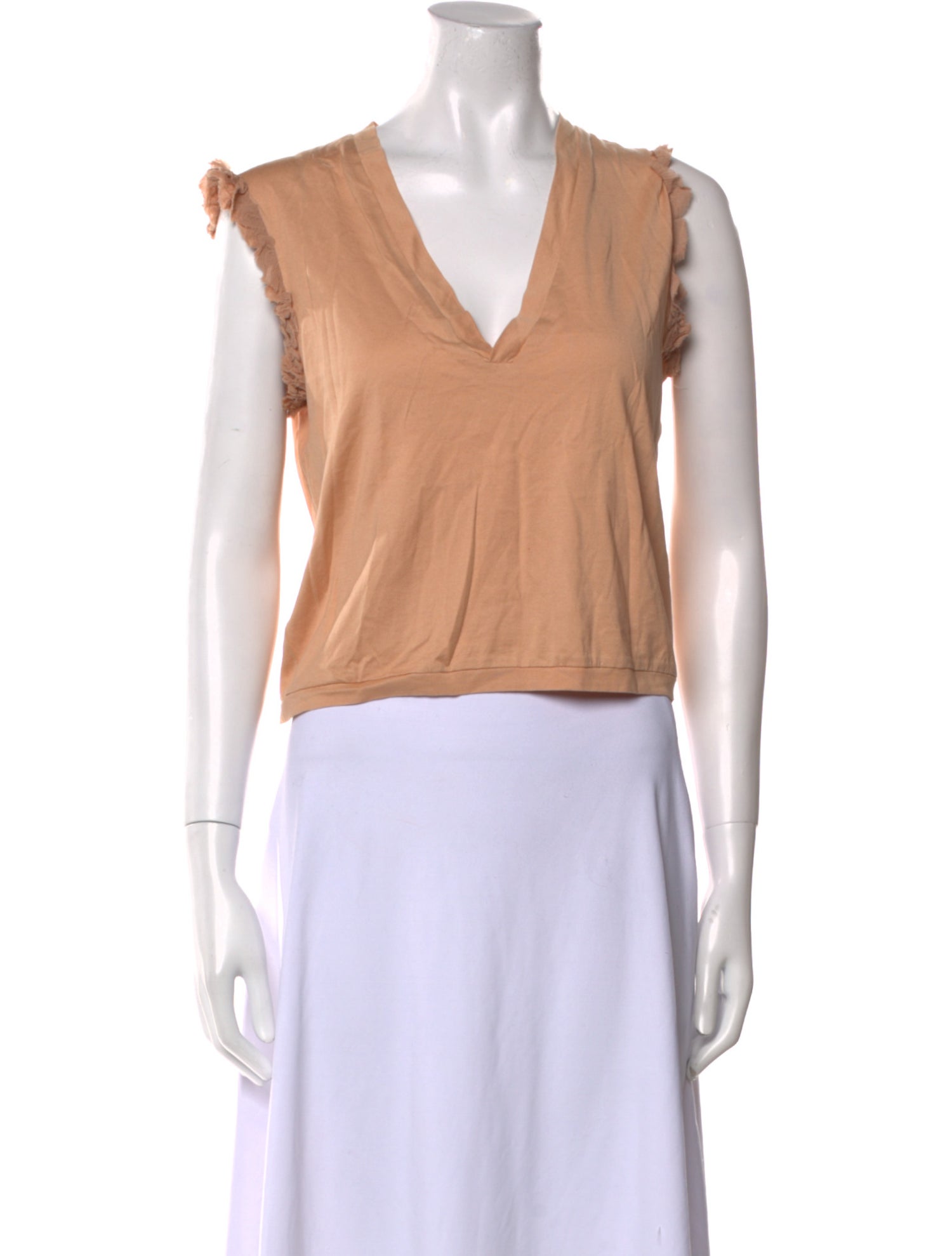 Chloé V-Neck Sleeveless Crop Top