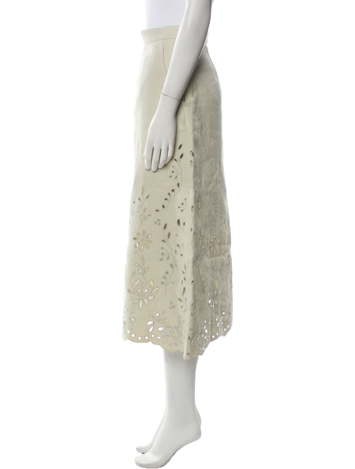 Chloé Hemp Midi Length Skirt