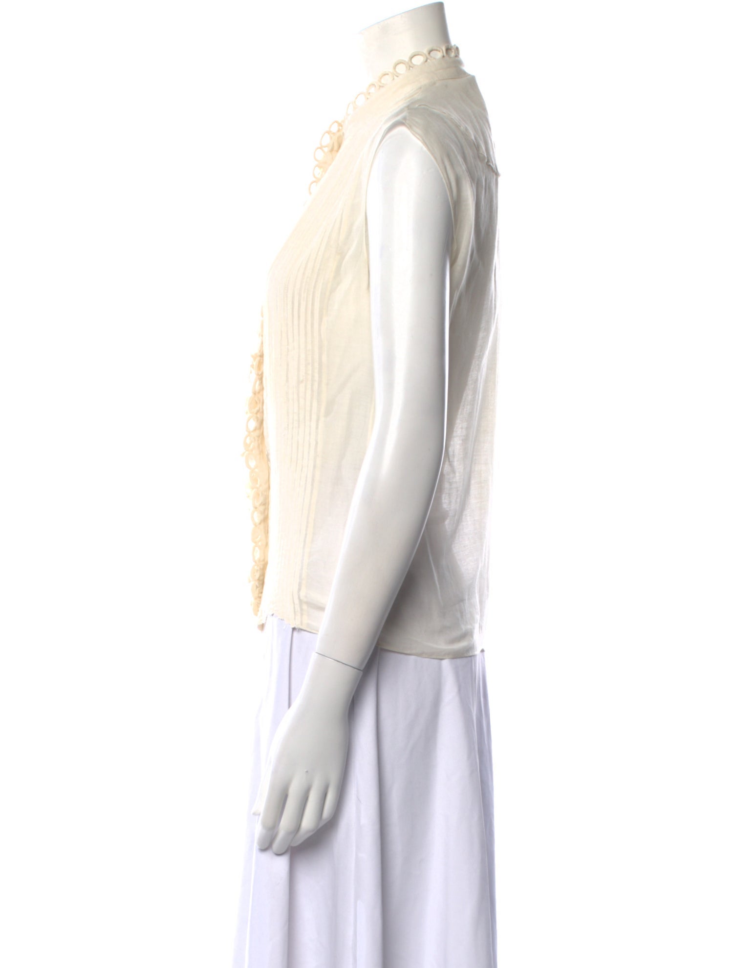 Chloé Mock Neck Sleeveless Blouse