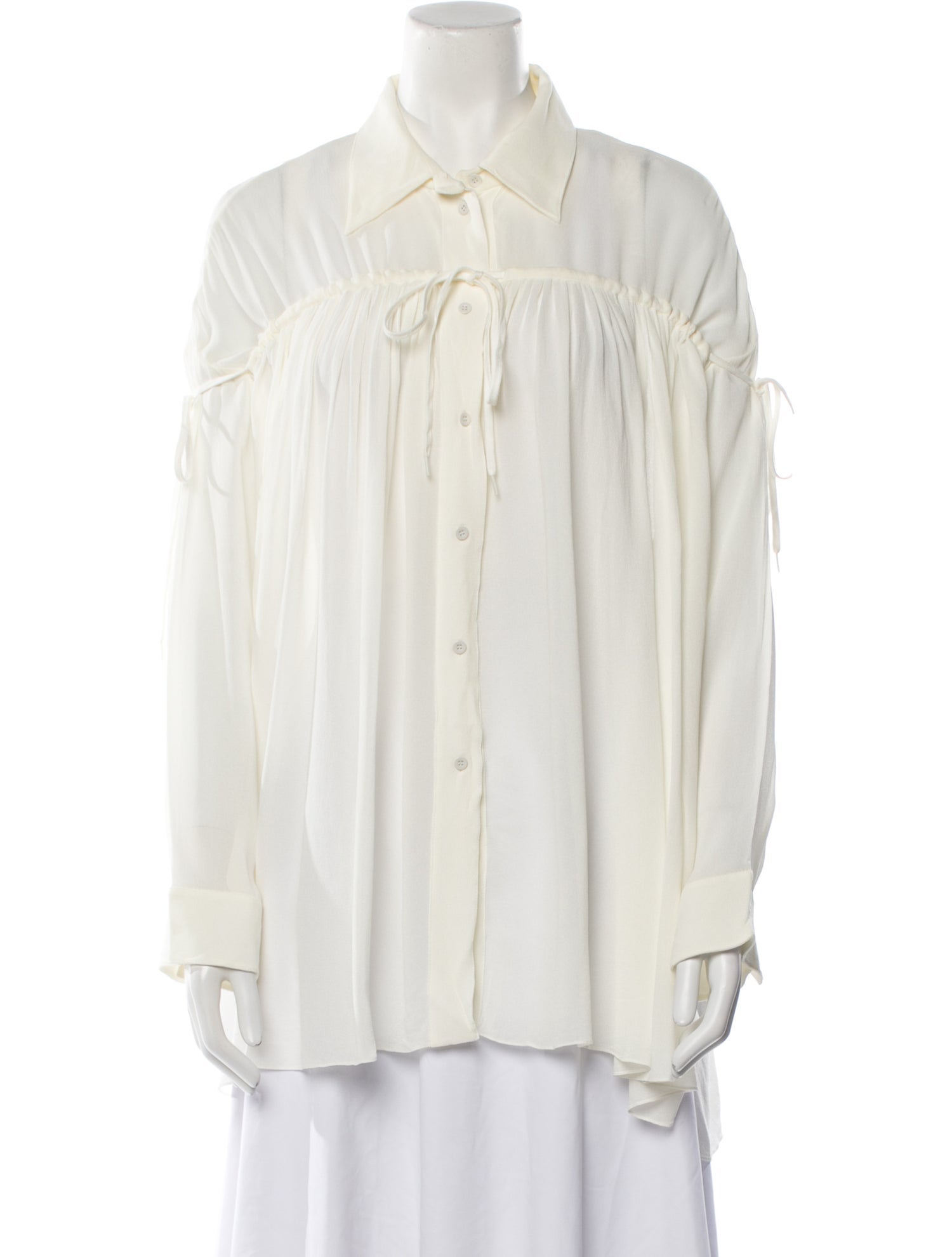 Chloé Long Sleeve Button-Up Top