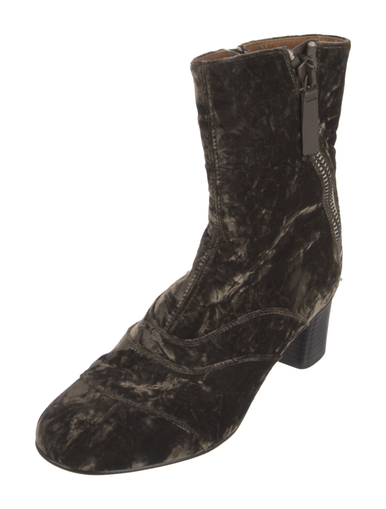 Chloé Velvet Combat Boots