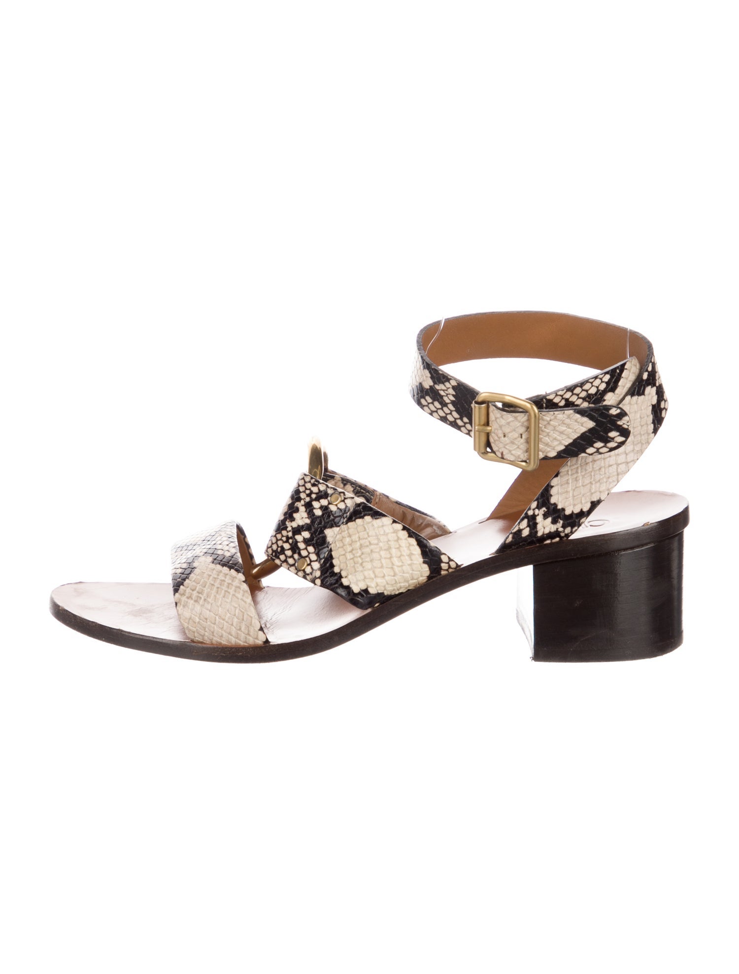 Chloé Leather Animal Print Gladiator Sandals