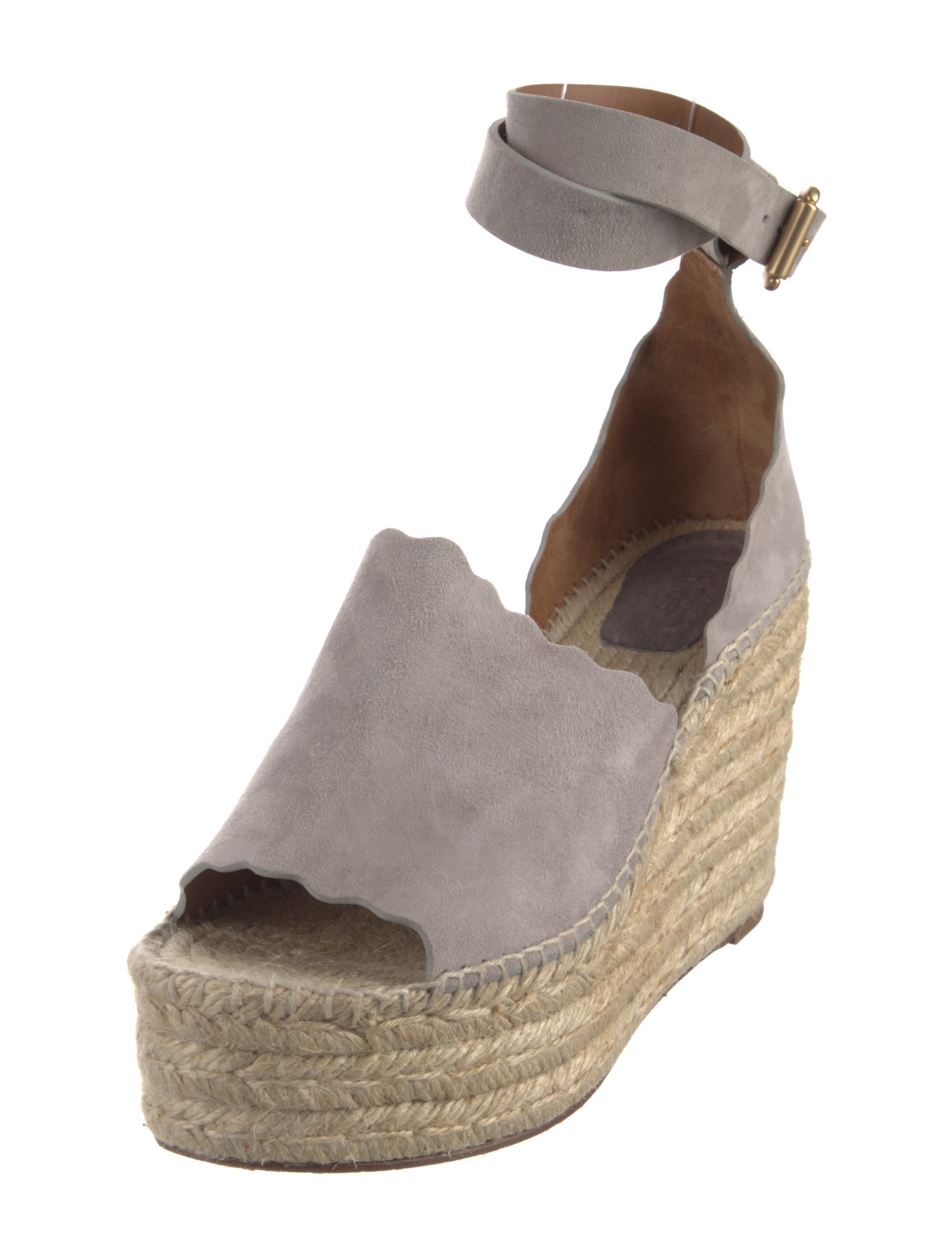 Chloé Suede Colorblock Pattern Espadrilles