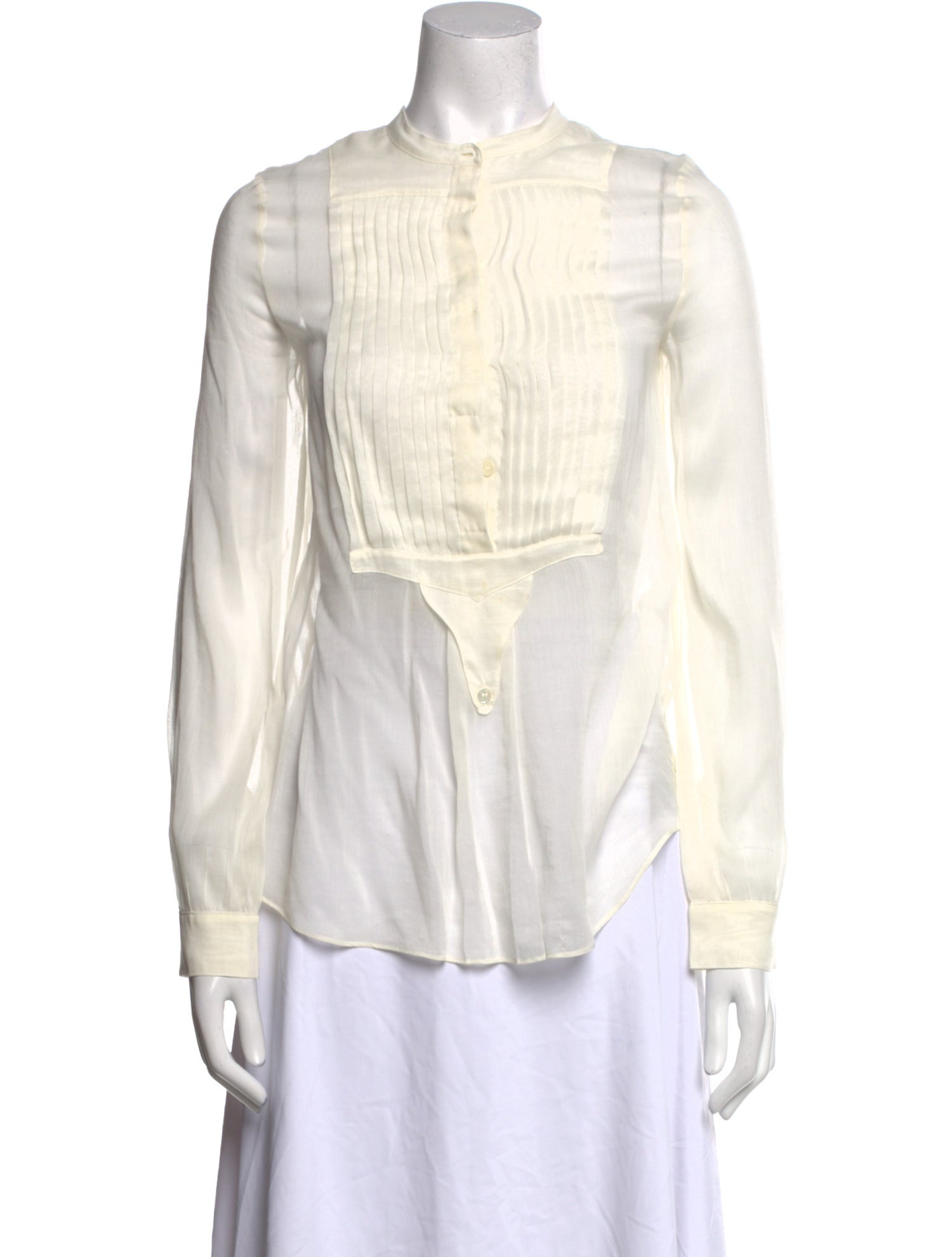 Chloé Crew Neck Long Sleeve Blouse