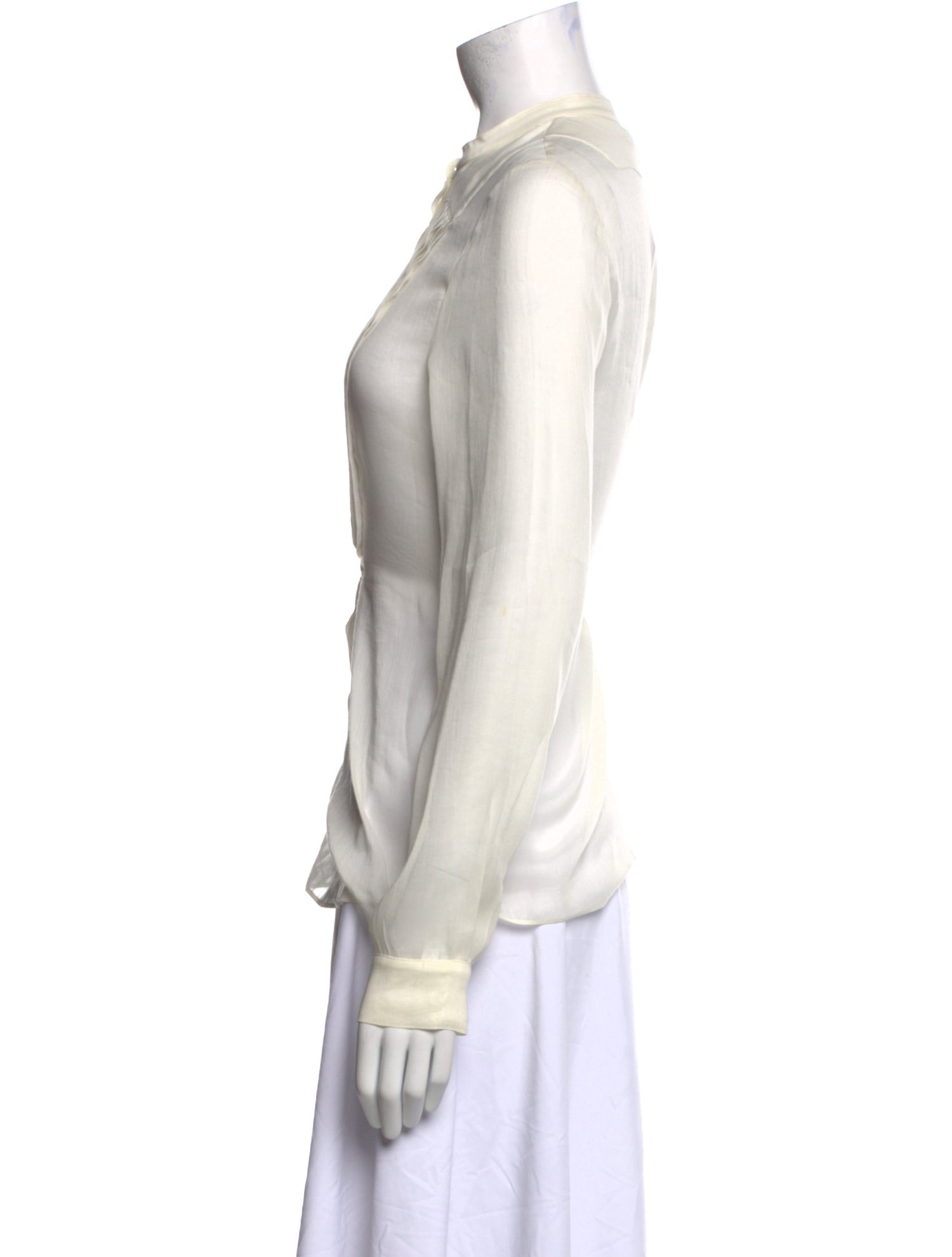 Chloé Crew Neck Long Sleeve Blouse