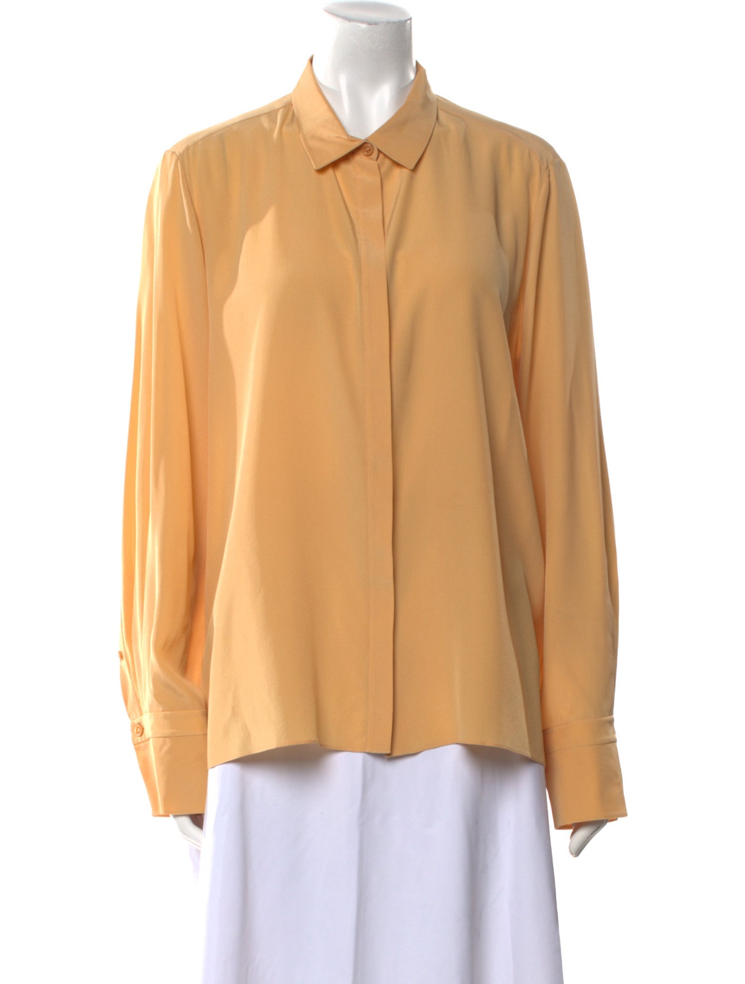 Chloé Silk Long Sleeve Button-Up Top