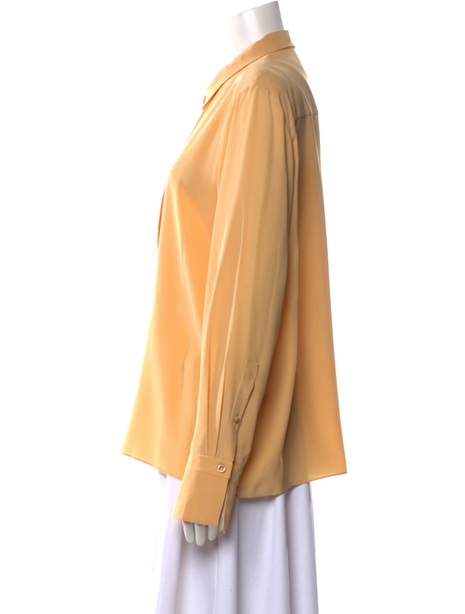 Chloé Silk Long Sleeve Button-Up Top