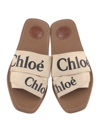Chloé Printed Leather Trim Embellishment Flats