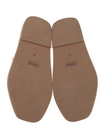 Chloé Printed Leather Trim Embellishment Flats