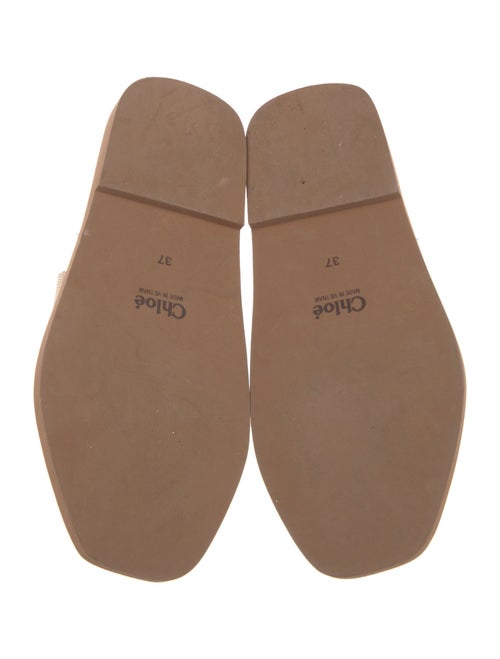 Chloé Printed Leather Trim Embellishment Flats