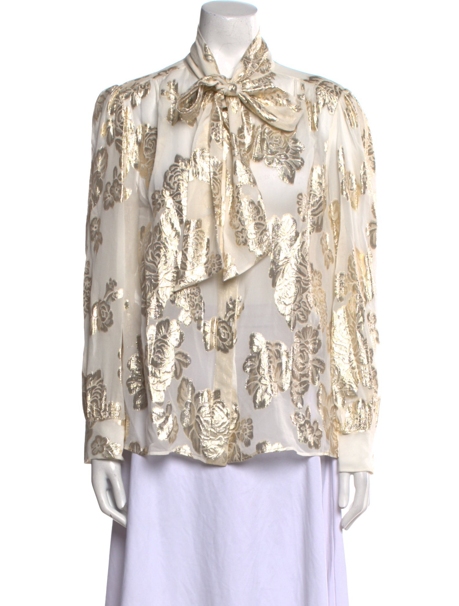 Chloé Silk Printed Button-Up Top