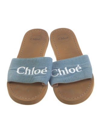 Chloé Canvas Graphic Print Flats