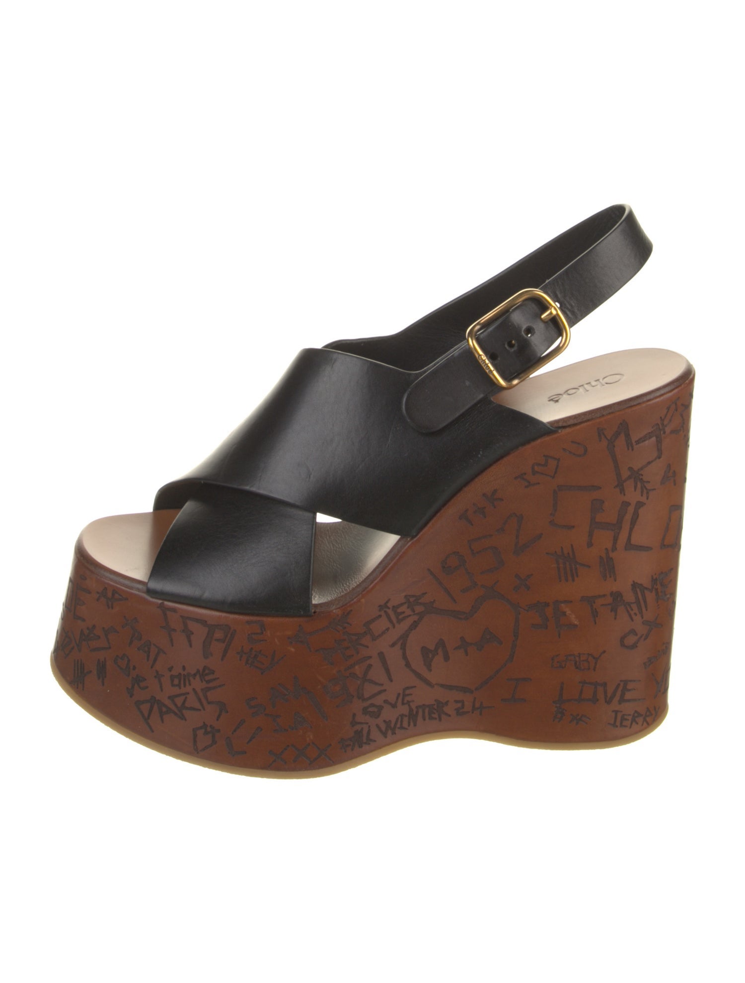 Chloé Leather Slingback Sandals