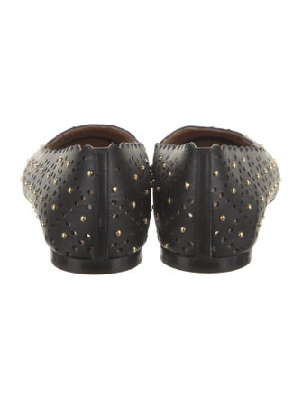 Chloé Leather Lasercut Accents Ballet Flats