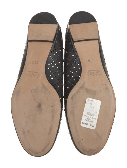 Chloé Leather Lasercut Accents Ballet Flats