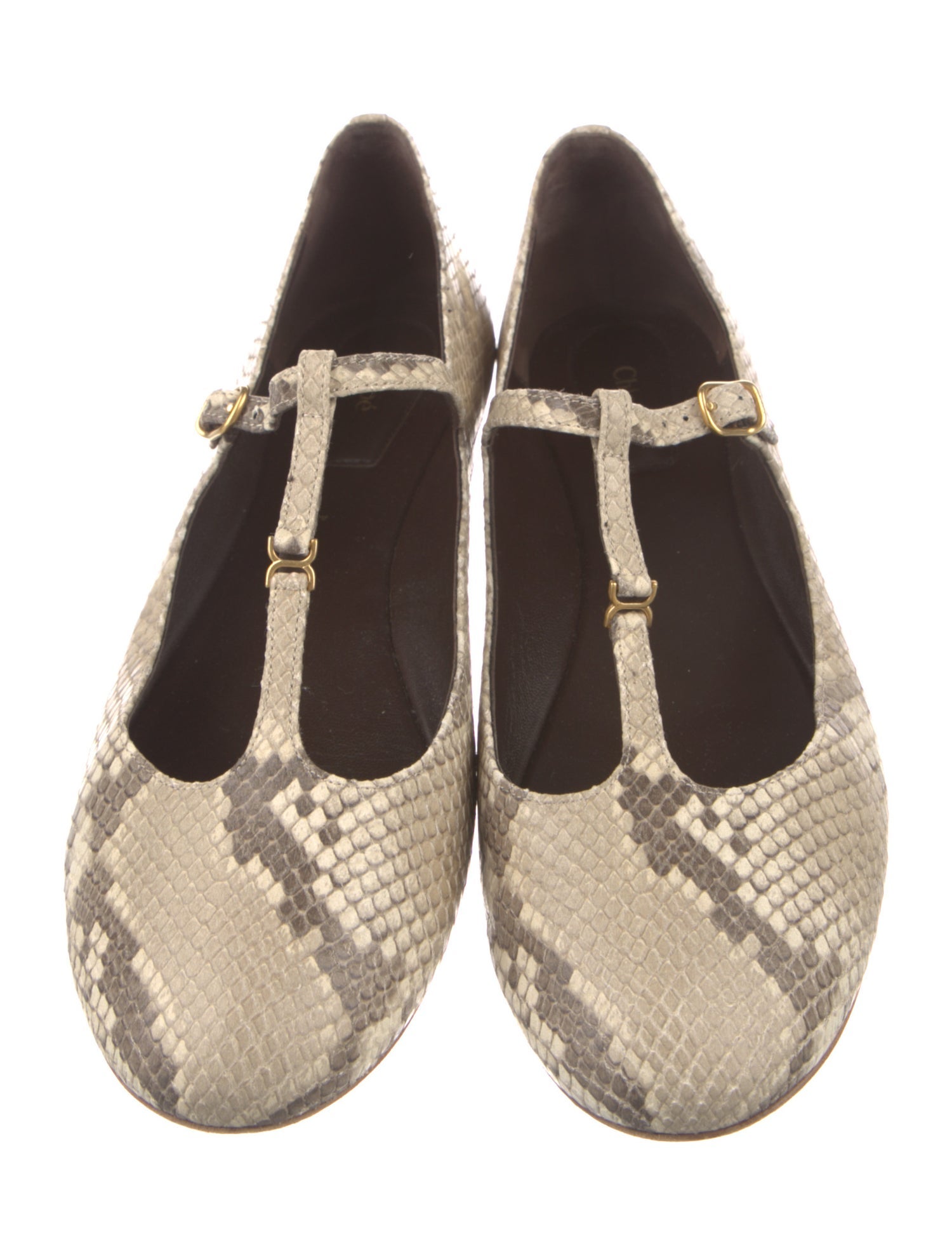 Chloé Animal Print Mary Jane Flats