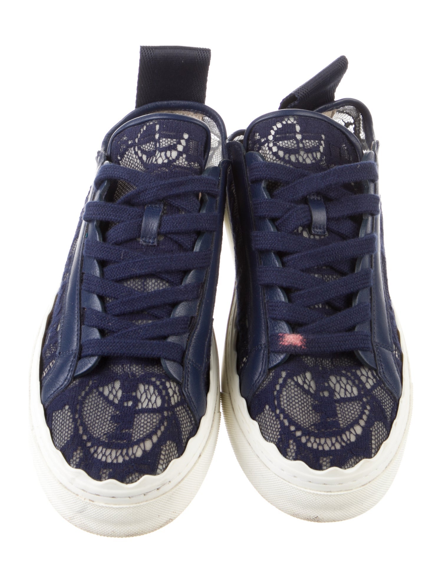 Chloé Lace Lace Pattern Sneakers