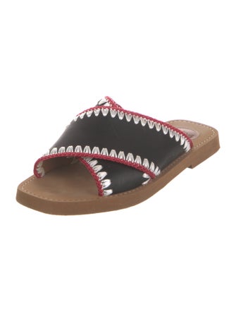 Chloé Leather Braided Accents Slides
