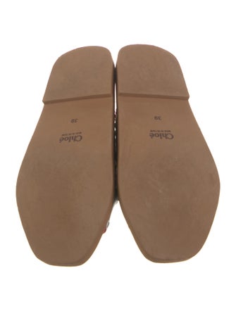 Chloé Leather Braided Accents Slides