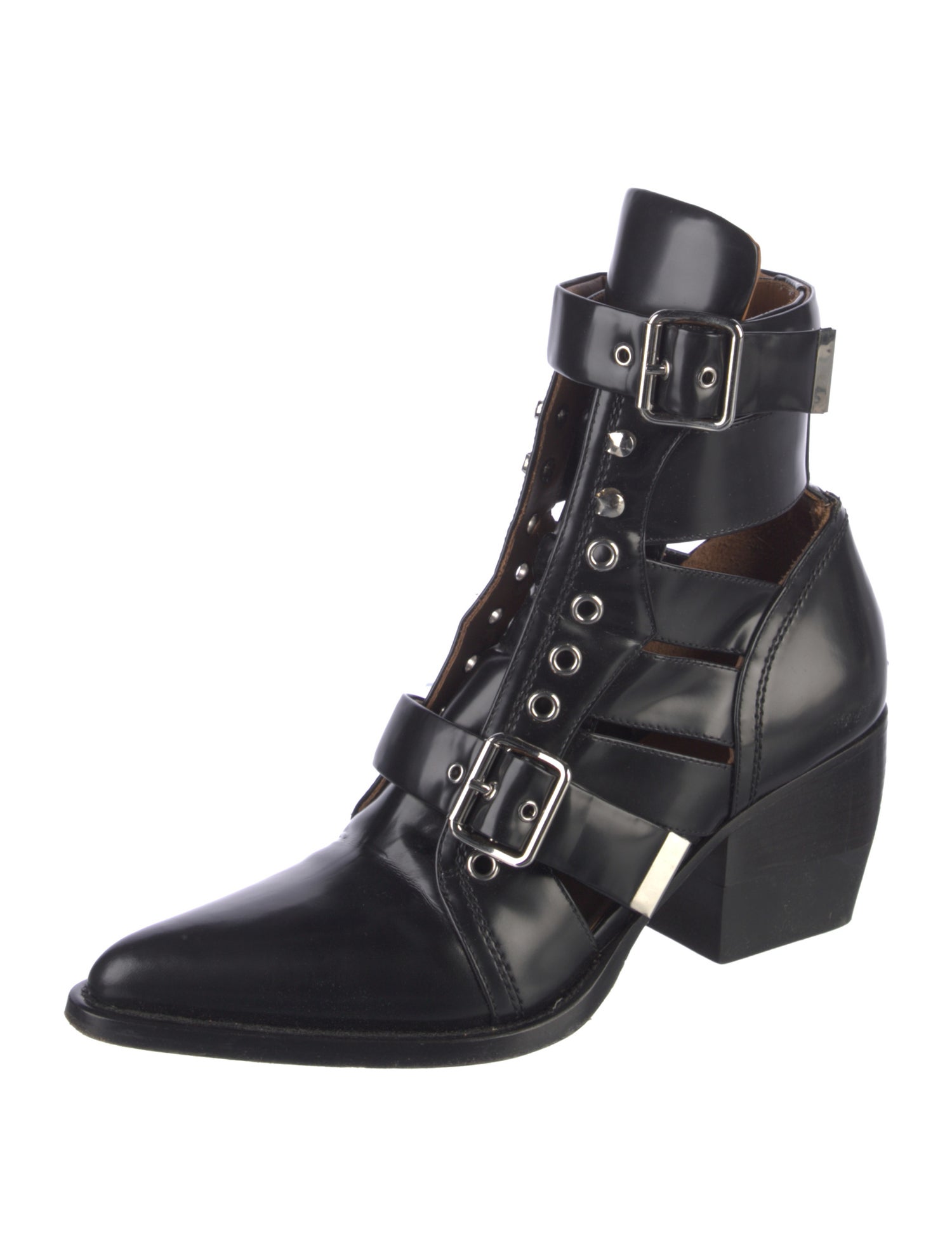 Chloé Leather Lace-Up Boots