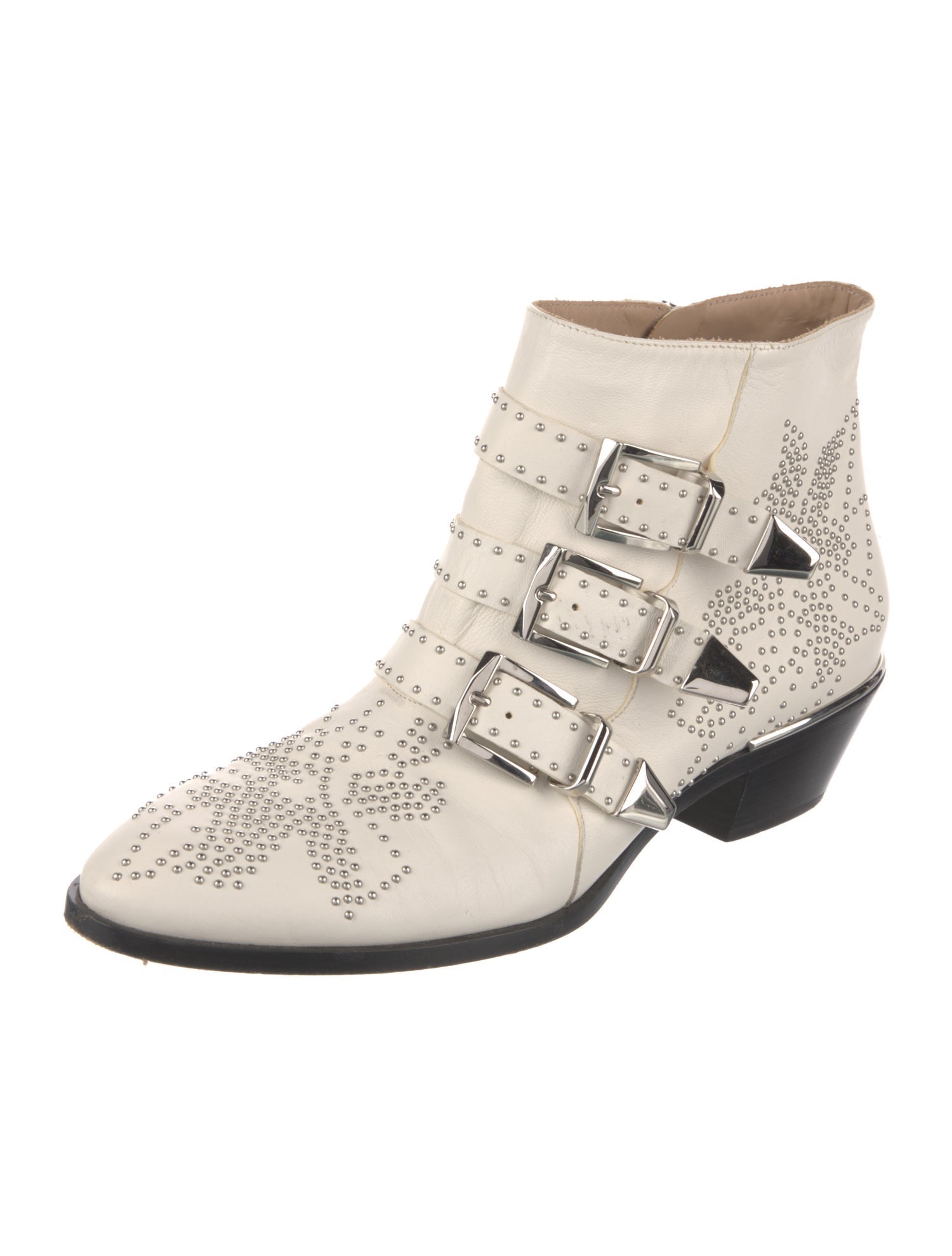 Chloé Leather Animal Print Boots