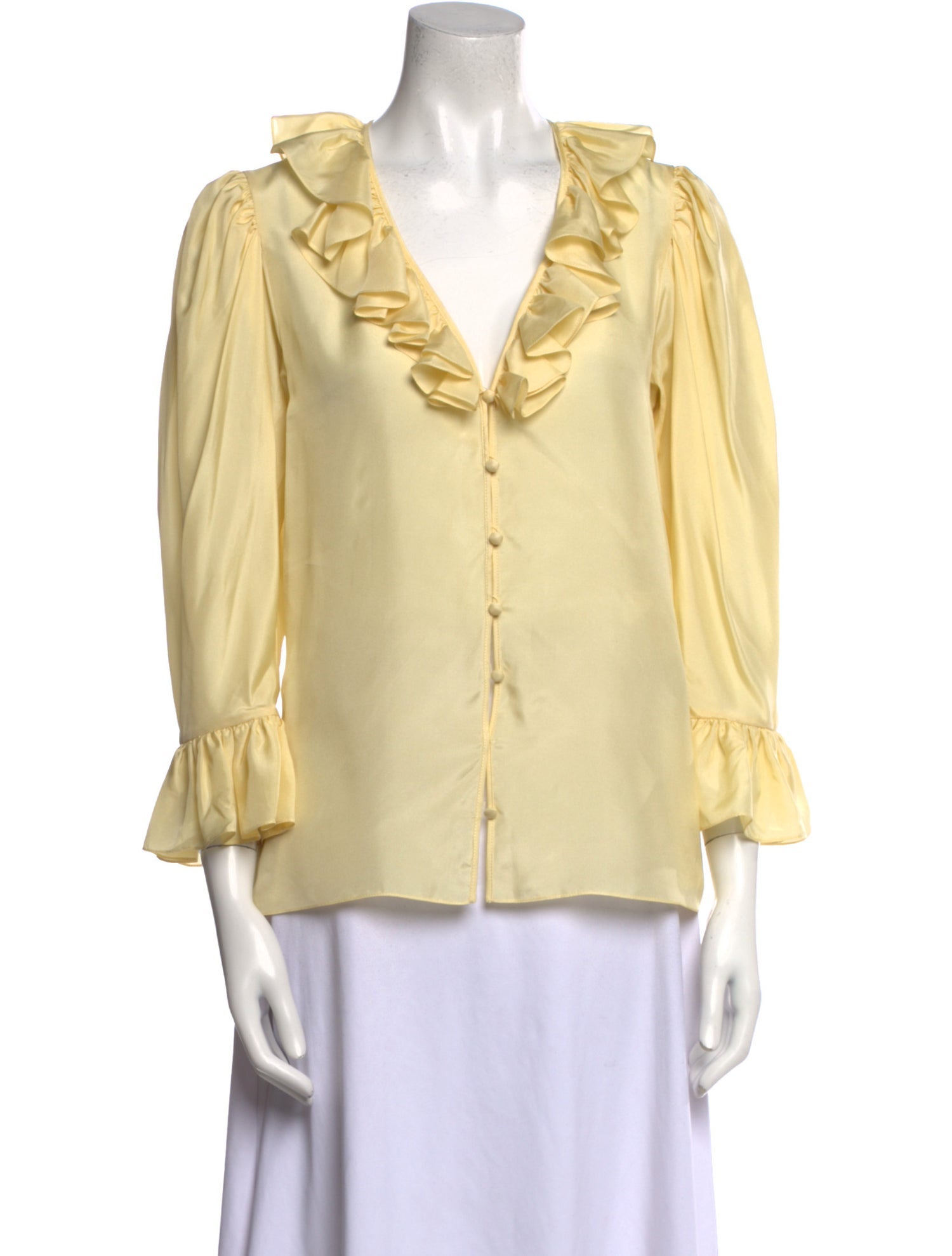 Chloé Silk V-Neck Blouse
