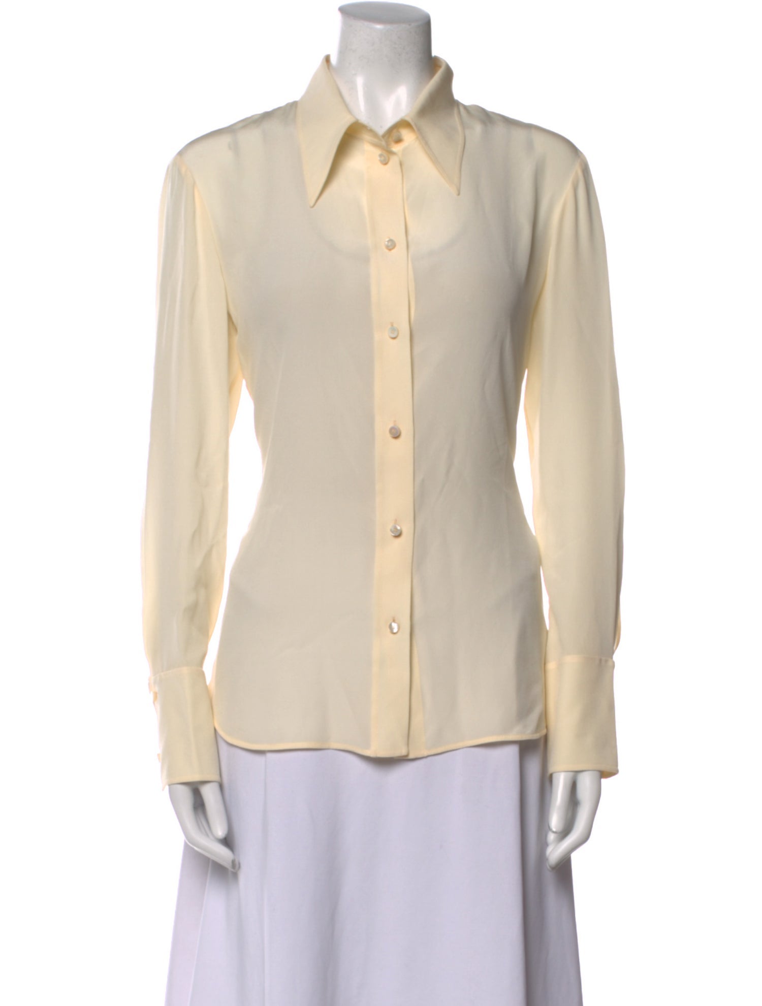 Chloé Silk Long Sleeve Button-Up Top w/ Tags