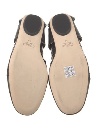 Chloé Leather Cutout Accent Ballet Flats