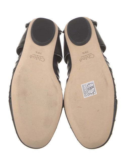 Chloé Leather Cutout Accent Ballet Flats