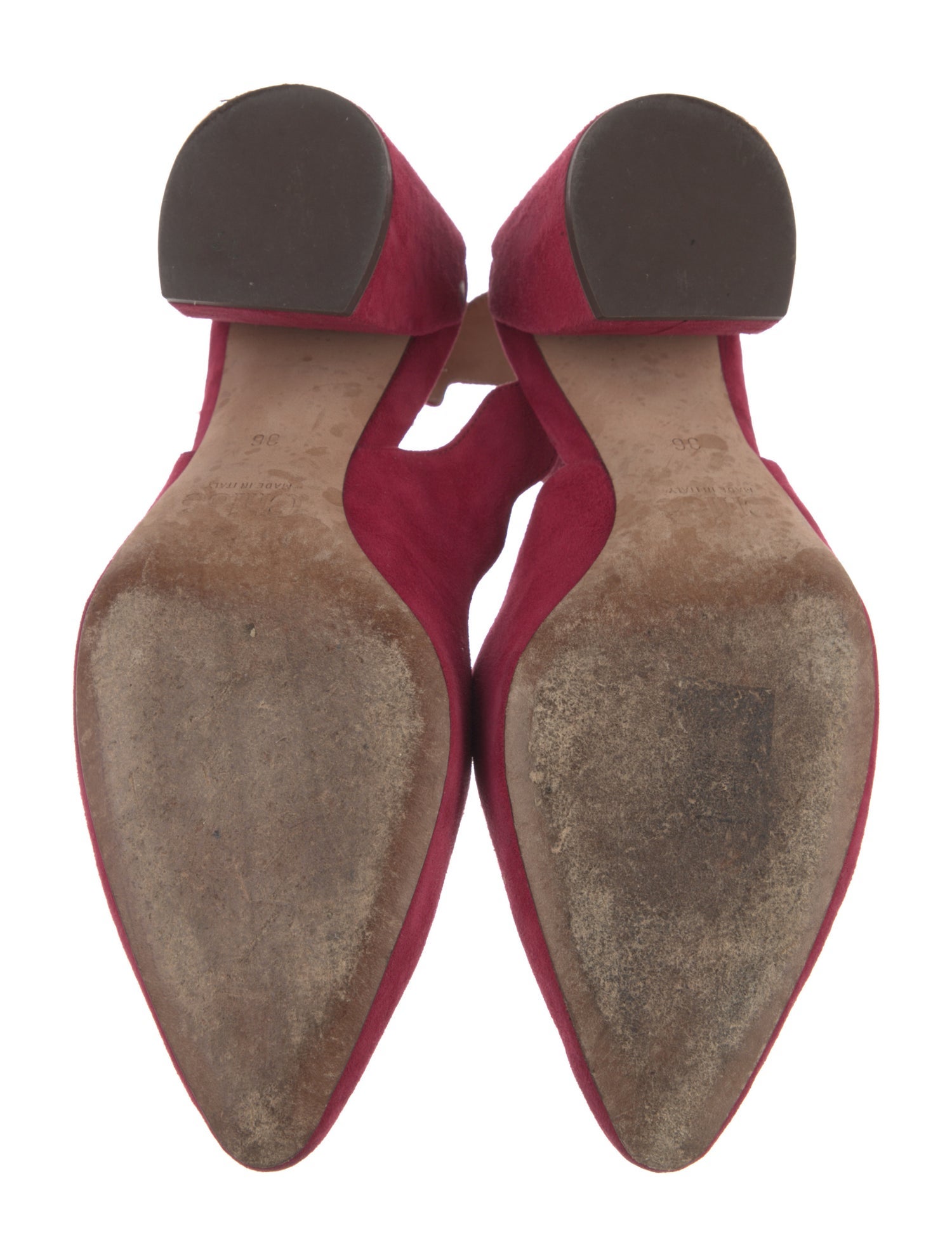 Chloé Suede Scalloped Accent Slingback Pumps