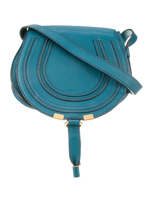 Chloé Leather Chloe Blue Leather Marcie Crossbody Bag Mini