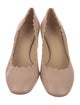 Chloé Leather Scalloped Accent Pumps