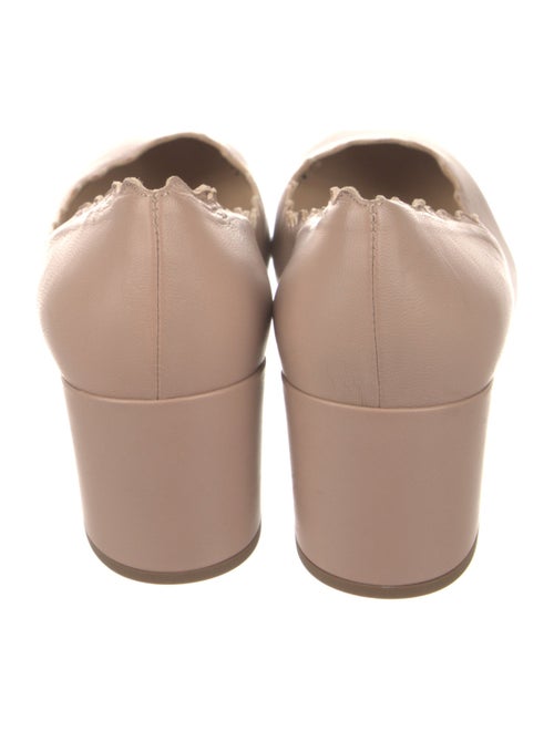 Chloé Leather Scalloped Accent Pumps