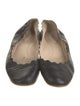Chloé Leather Scalloped Accent Ballet Flats