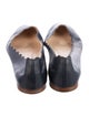 Chloé Leather Scalloped Accent Ballet Flats