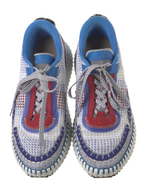 Chloé Mesh Plaid Print Sneakers