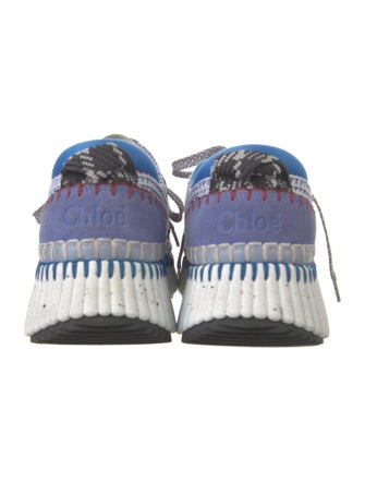 Chloé Mesh Plaid Print Sneakers