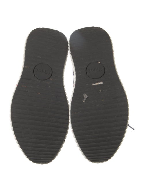 Chloé Mesh Plaid Print Sneakers